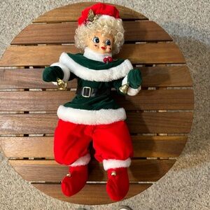 Vintage 1986 Brinn’s Christmas Doll / Lady Elf Doll/ Clown Doll